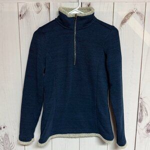 KÜHL Alaska 1/4-Zip Women’s‎ Small Blue Soft Knit Pullover EUC